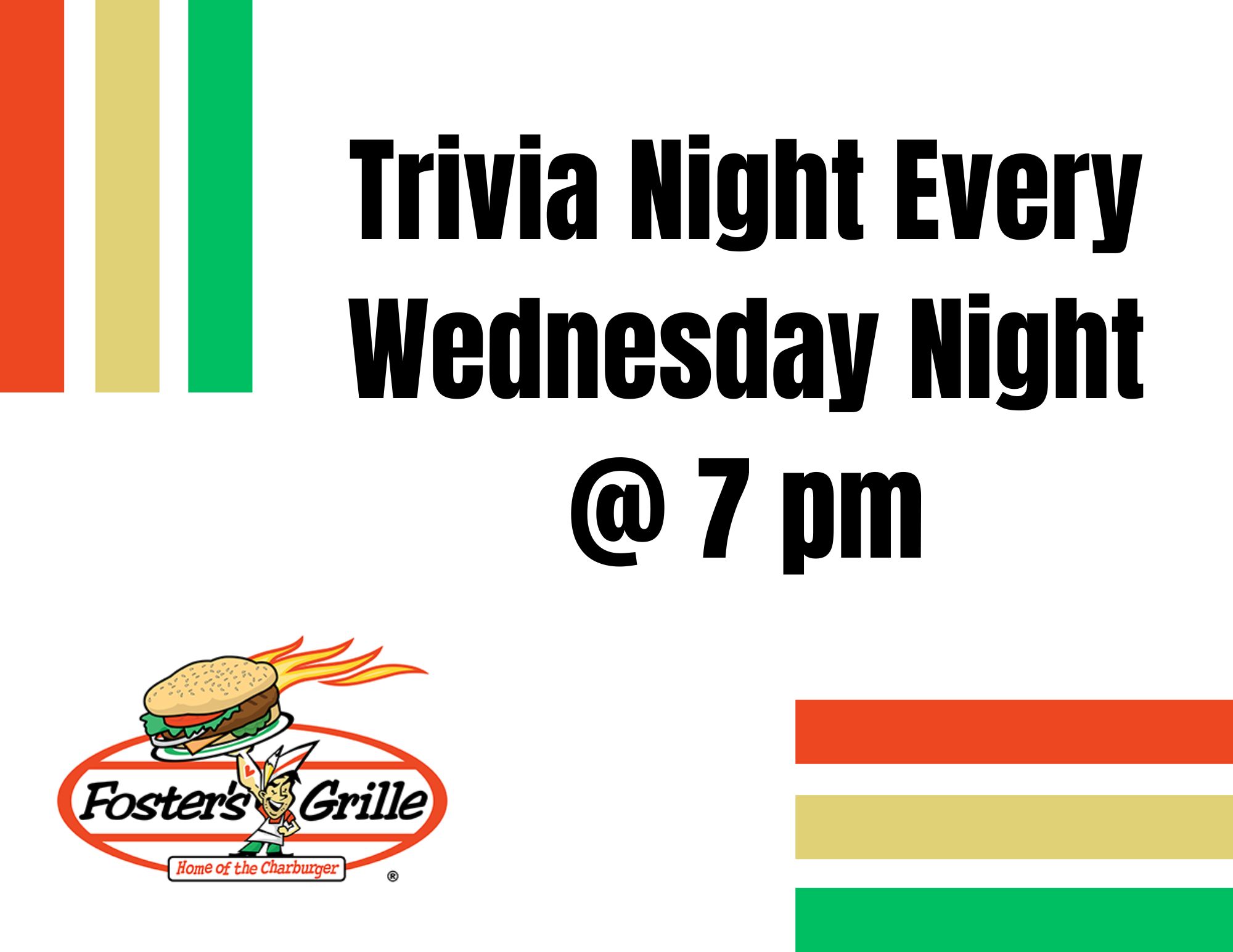 Trivia Night every Wednesday from 7-9 pm! icon