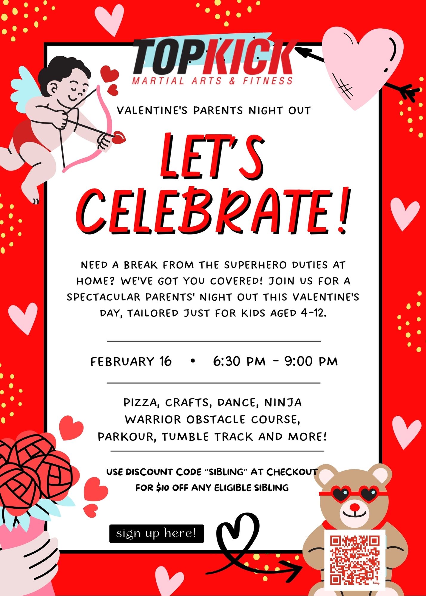 Valentine’s Parents Night Out at TopKick Martial Arts! icon
