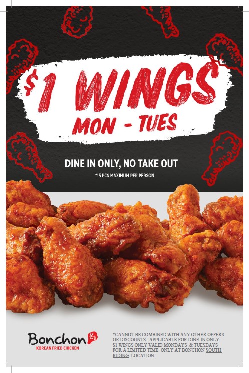 $1 Wing Mondays & Tuesdays at Bonchon icon